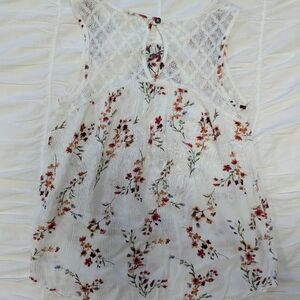 Floral Lace Back Women Top